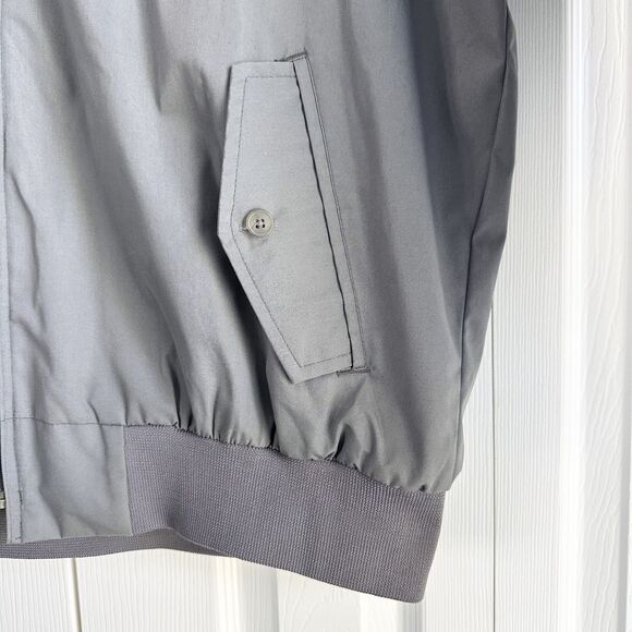 Vintage Field & Stream Jacket Men's XLT Gray Red Plaid-Lined Windbreaker Bomber - Picture 3 of 11